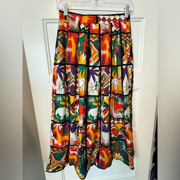 Vintage Prophecy Geometric Tribal Animal Print Skirt - Picture 2 of 9